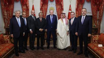 Cumhurbaşkanı Erdoğan, Türkiye’ye gelen dışişleri bakanlarını kabul etti