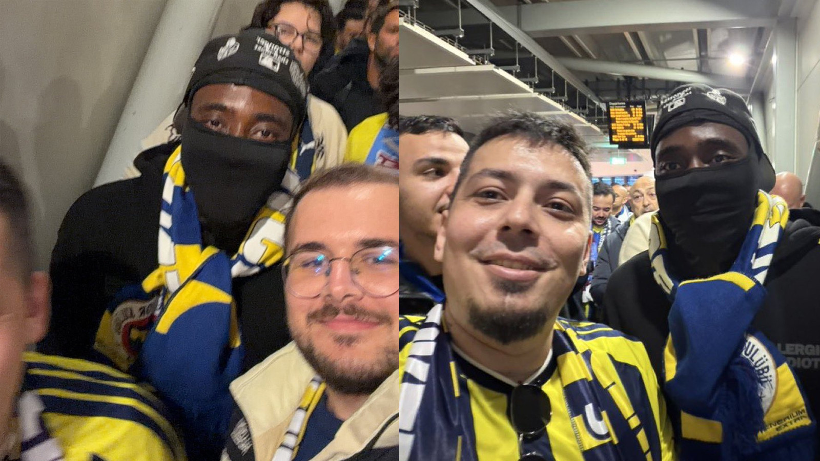 Osayi Samuel, Aston Villa maçına Fenerbahçe taraftarıyla gitti