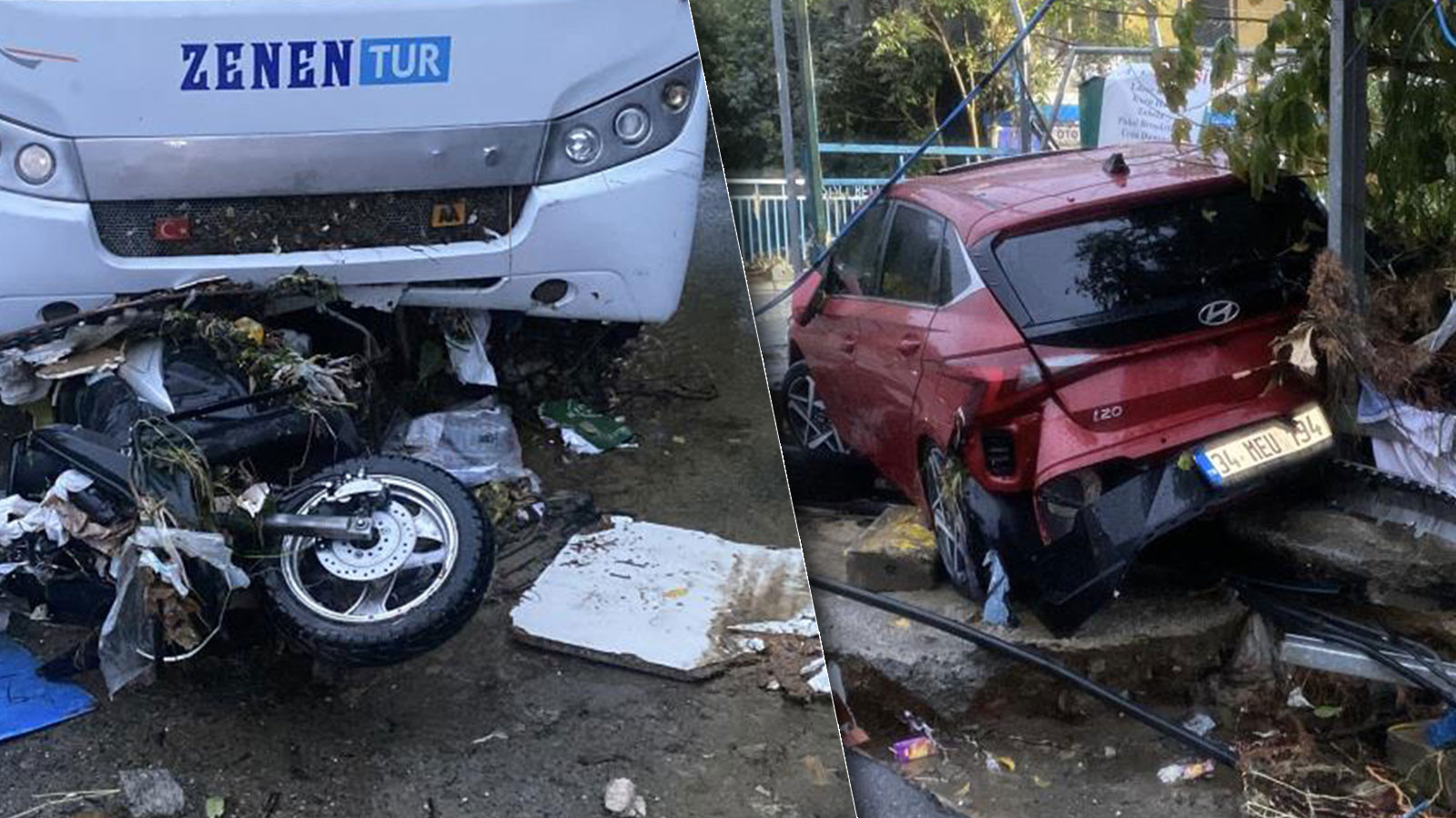 Selin vurduğu Ayazağa’da hasar, gün ağarınca ortaya çıktı